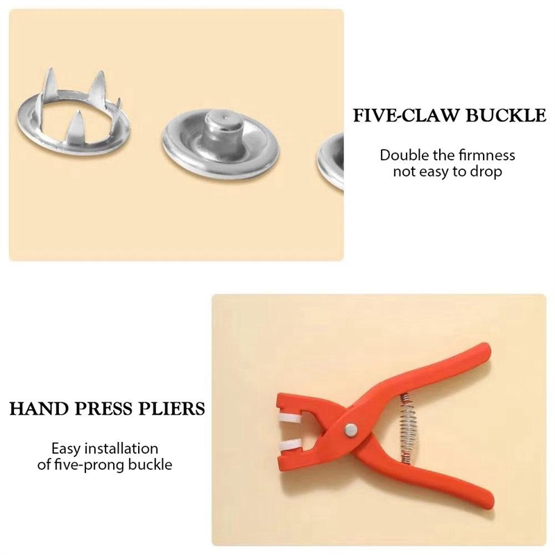 Metal Sewing Buttons Five-claw Buckle