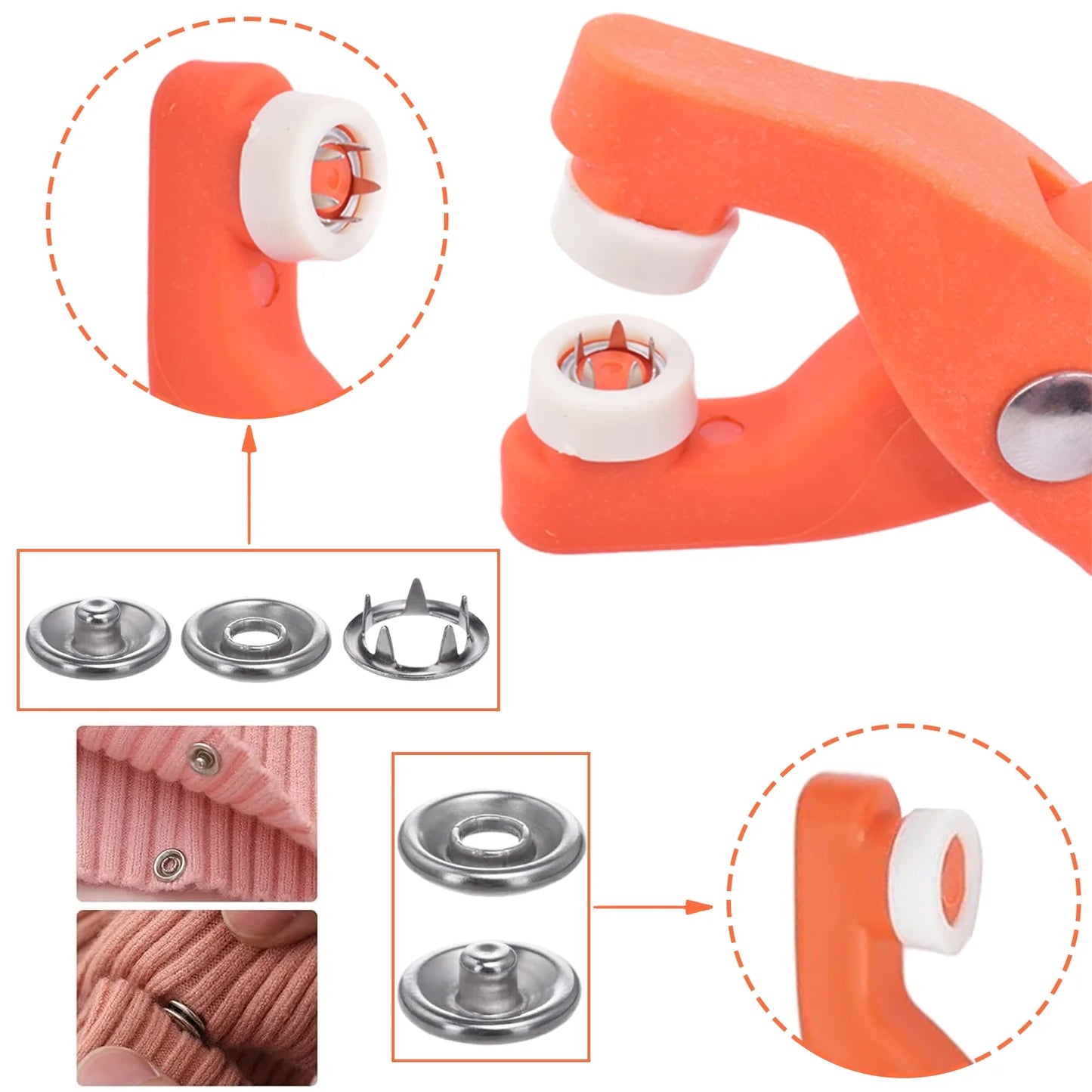 Metal Sewing Buttons Five-claw Buckle
