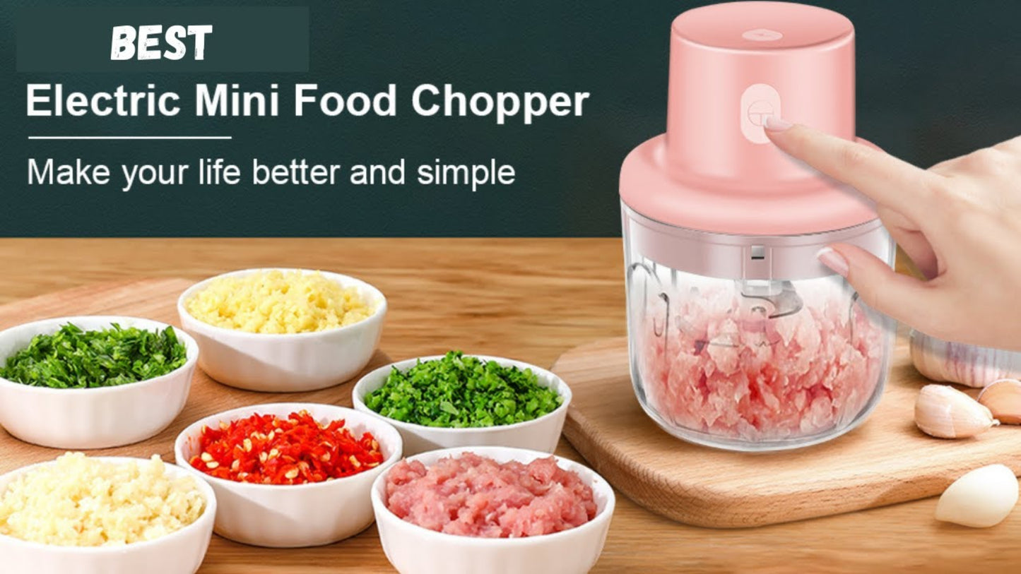 Mini USB Rechargeable Food Chopper Grinder