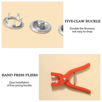 Metal Sewing Buttons Five-claw Buckle