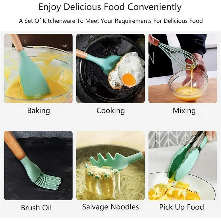 12 PCS Silicone Cooking Utensils Set