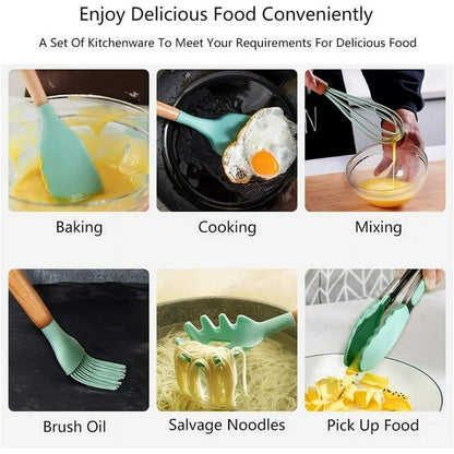 12 PCS Silicone Cooking Utensils Set