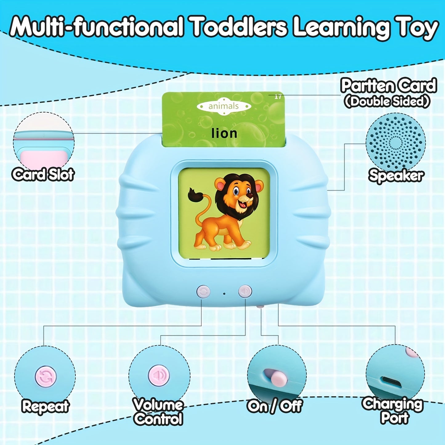 Rechargeable Flash card Reader Toddler Toy