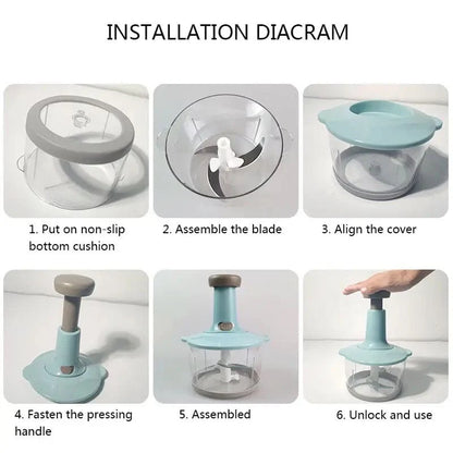Multifunction Hand Press Manual Vegetable Chopper